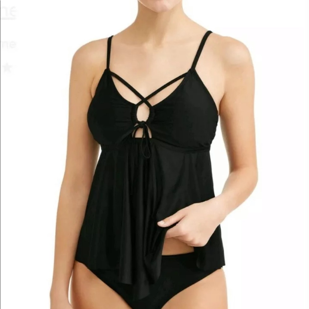 Black Tankini Top NWOT